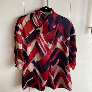 Armani Collezioni Women's Wrap Silk Tunic Top Size 8